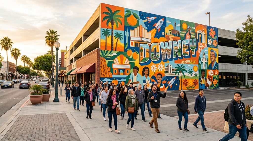 Public art walking tour in Downtown Downey